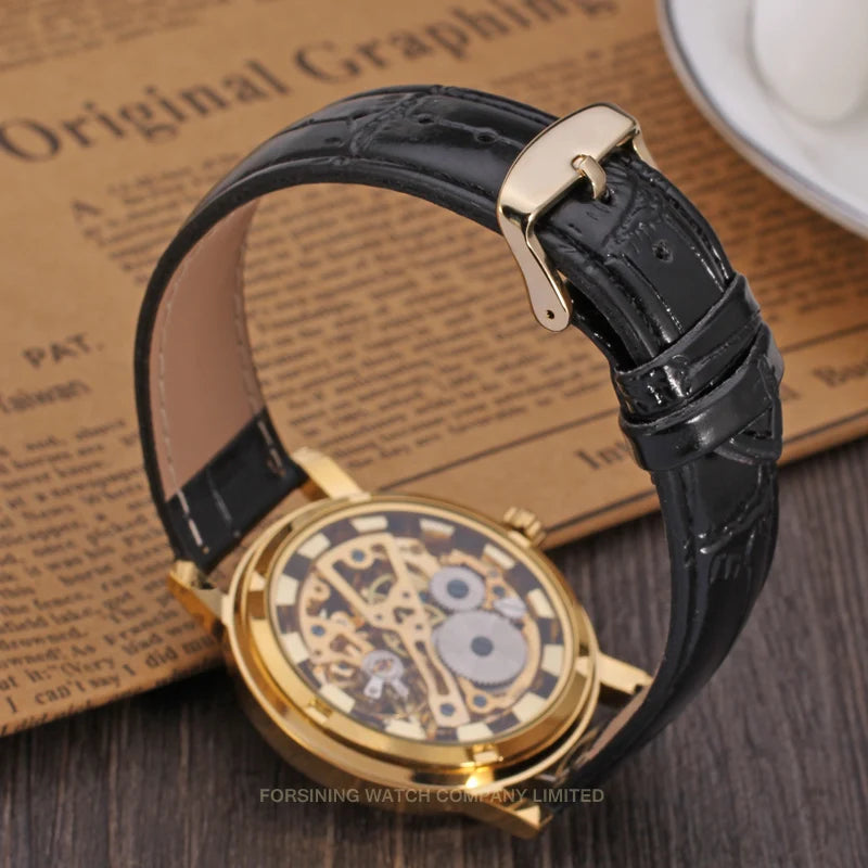 Golden Skeleton Watch for Men