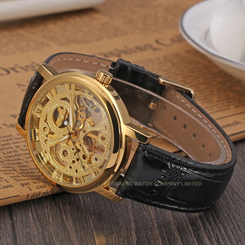 Golden Skeleton Watch for Men