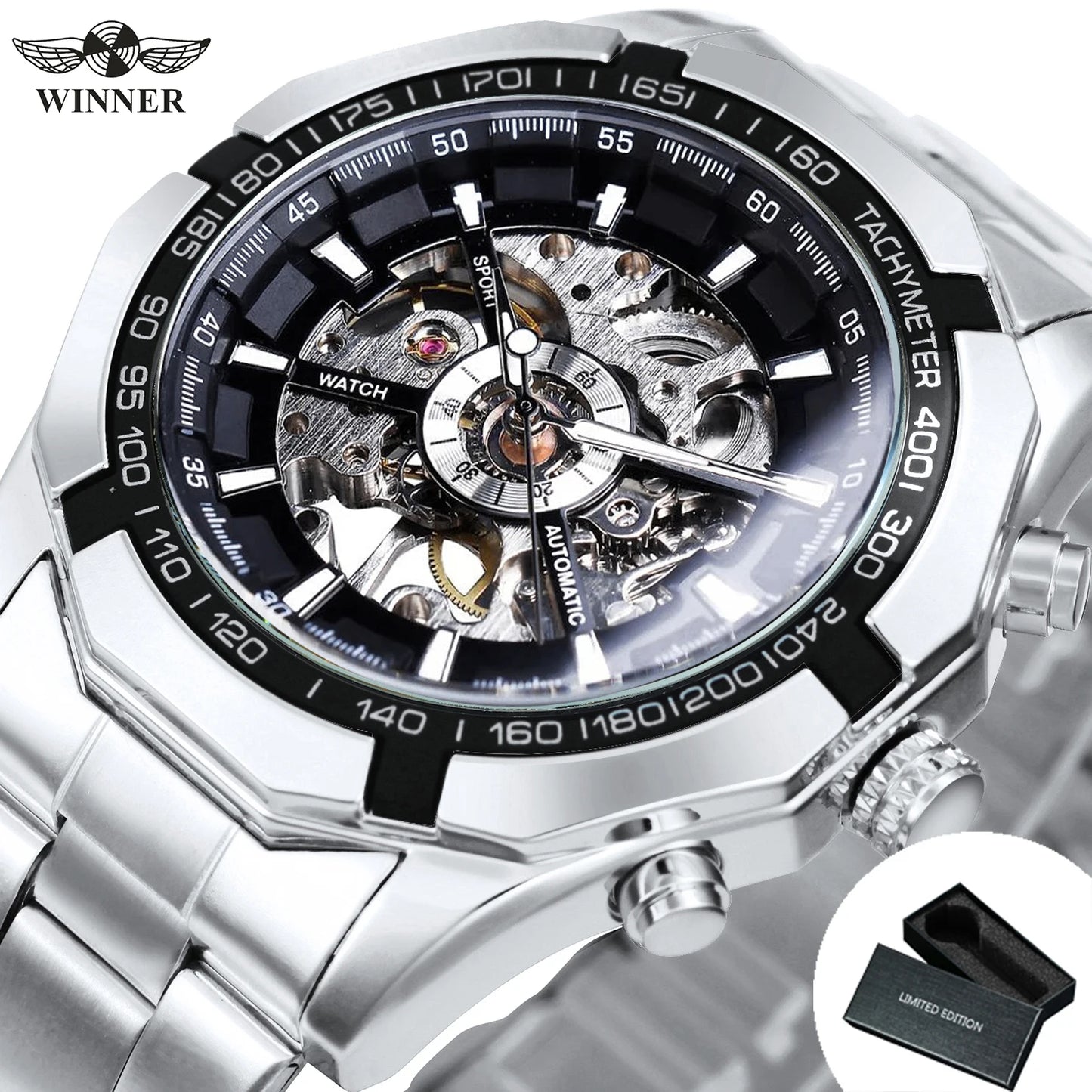 WINNER Luxury Skeleton Watch for Men