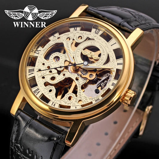 Golden Skeleton Watch for Men