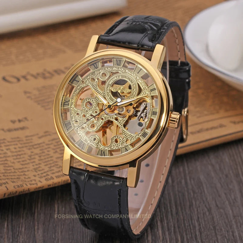 Golden Skeleton Watch for Men